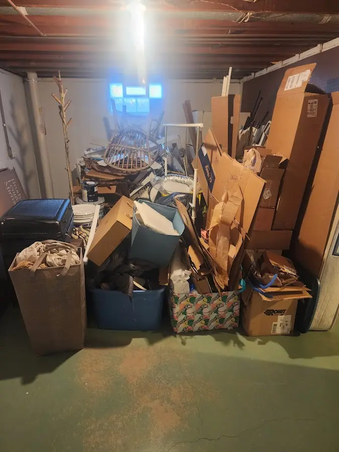 Roll-off dumpster container at job site for 8 Yard Dumpster Rental in Sartell